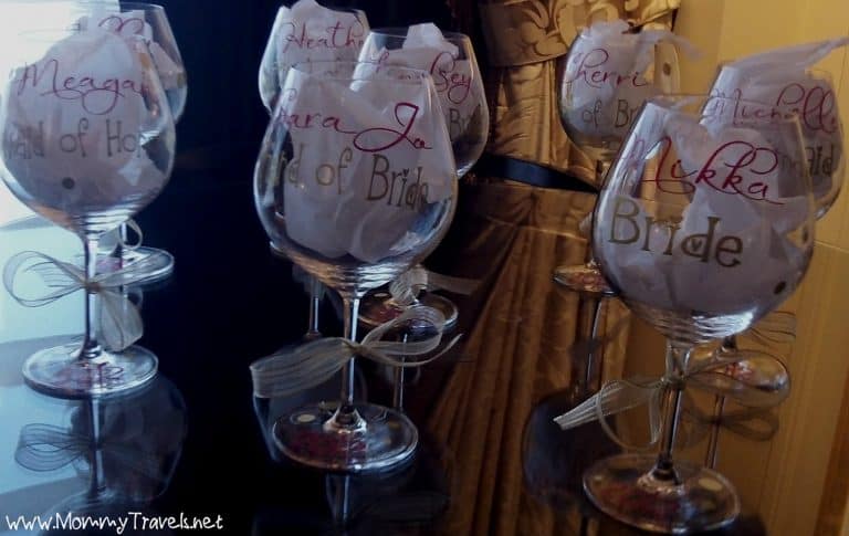 Bachelorette Party Favors - personalized wine glasses