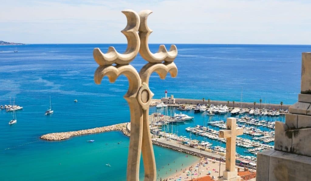 View from the Chateau Cemetery in Menton, France.