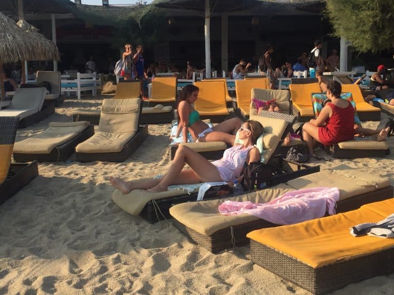 Paradise Beach in Mykonos