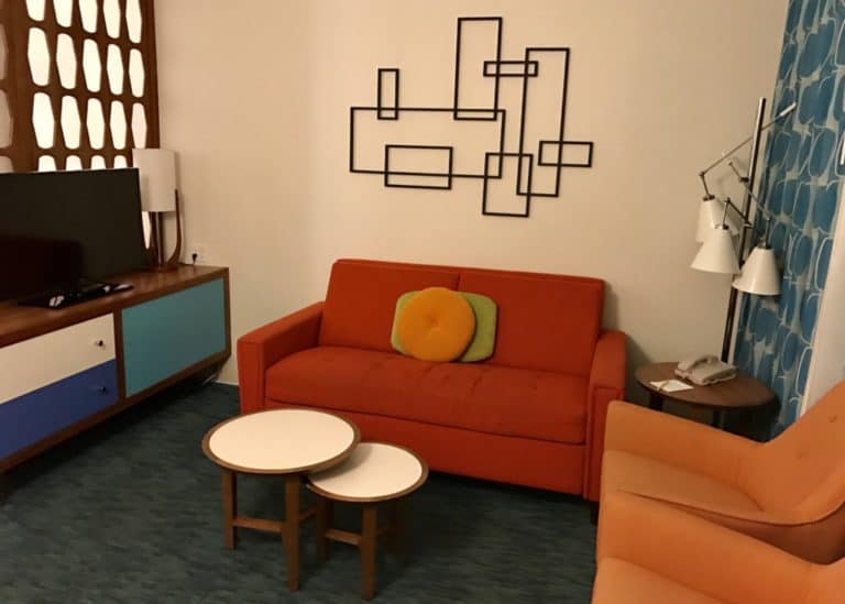 Living room at Cabana Cay Resort at Universal Orlando