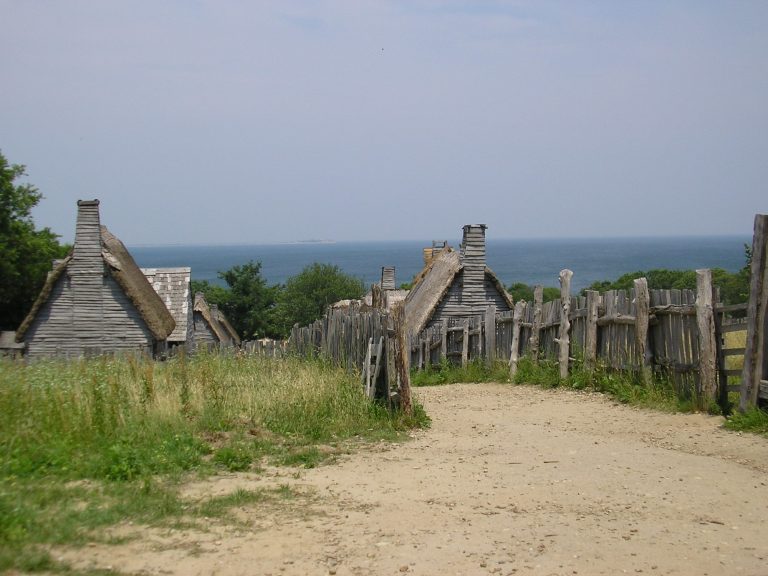 Open air museum at Plimoth Plantation, one of the best historical sites to visit in New England.