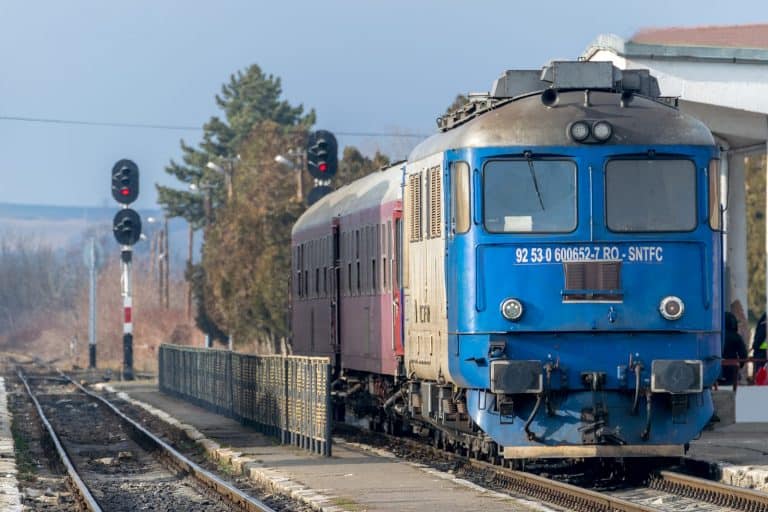 Romanian train in Sibiu Station
